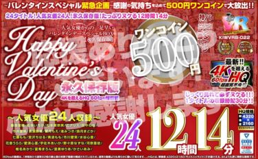 【VR】【500円ワンコイン】バレンタイン特別企画！！人気女優からの一足早いHappy Valentine’s Day スペシャルBOX 12時間14分収録 人気女優24人 こあらVR極 超4KHQ 60fps 【永久保存版】 kiwvrb00022
