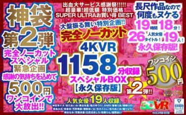【VR】【500円ワンコイン】完全ノーカット大盤振る舞い特別企画！！第二弾！4KVR1158分収録スペシャルBOX【永久保存版】 kolvrb00010